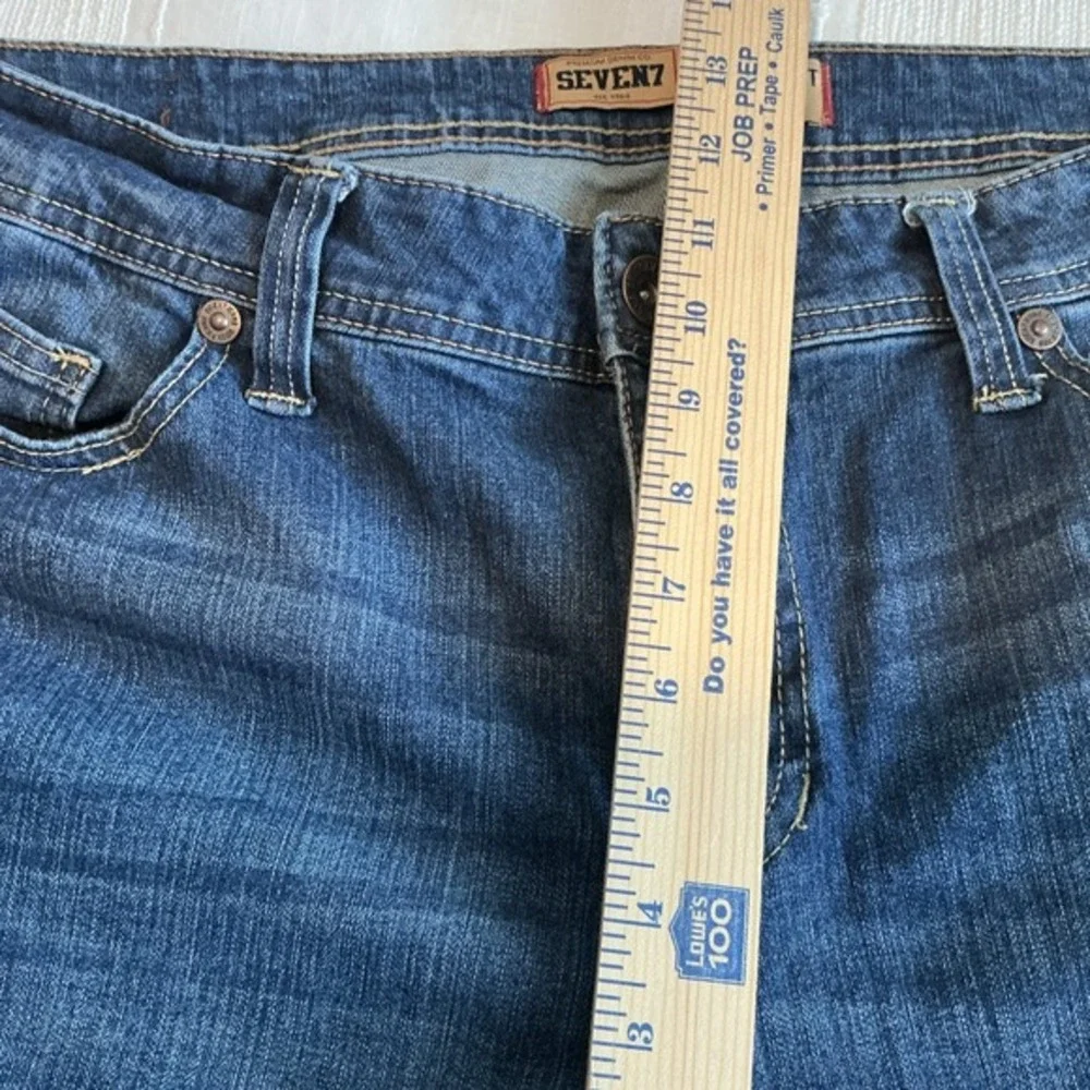 Seven7 Mens Medium Wash Blue Straight‎ Fit Cotton Stretch Pocket Jeans 38x32(30)